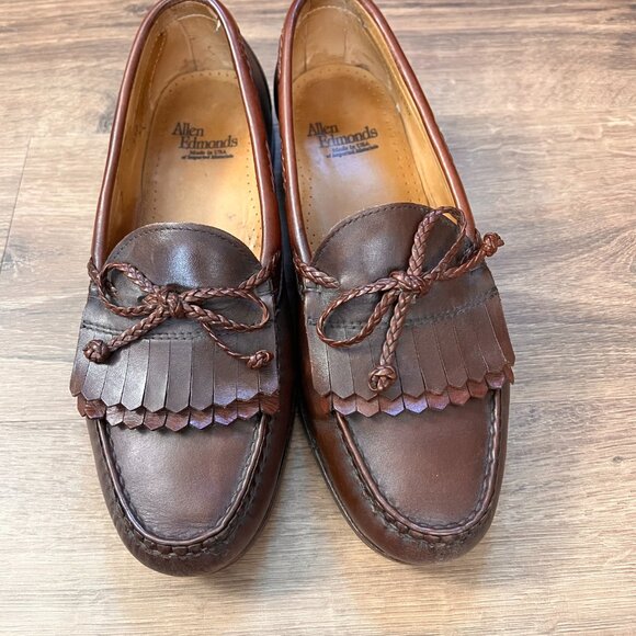 Allen Edmonds Cognac Leather Tassel Dress Shoes - Picture 3 of 11